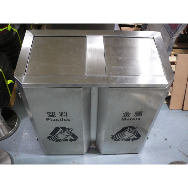 不鏽鋼搖蓋環保回收箱(NC-540)